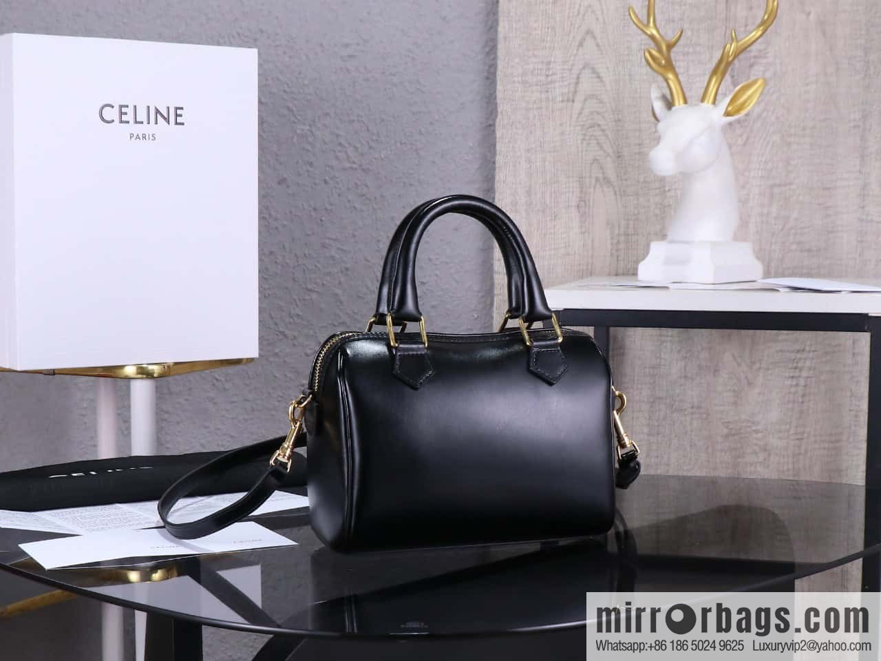 [Premium quality, all-steel hardware γπππππ‘π| small smooth cow leather (fabric) Boston model: 113773