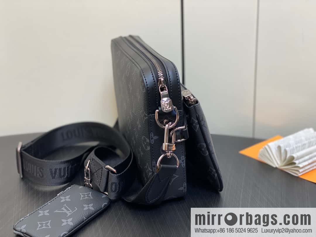 [Boutique‑grade] M69443 black flower, new version, men's bag three-piece messenger bag series Trio messenger bag
