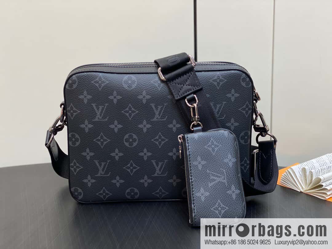 [Boutique‑grade] M69443 black flower, new version, men's bag three-piece messenger bag series Trio messenger bag