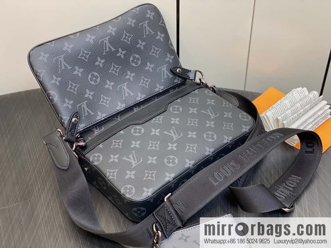 [Boutique‑grade] M69443 black flower, new version, men's bag three-piece messenger bag series Trio messenger bag