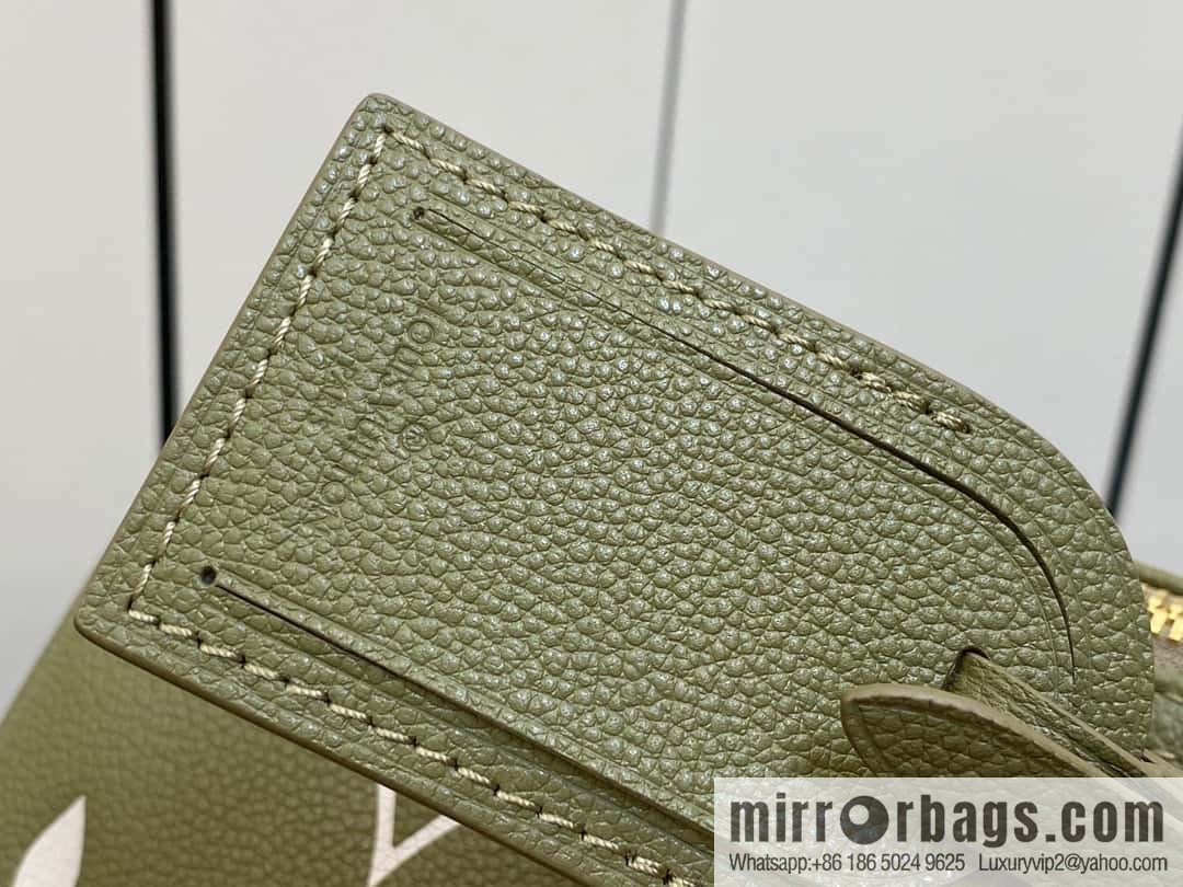[Boutique‑grade] M46671 grass green, full leather embossed silk screen printing travel bag series Keepall Bandoulière 45 travel bag M46670 M46671
