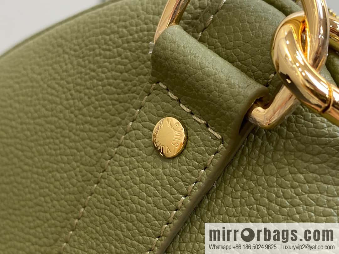 [Boutique‑grade] M46671 grass green, full leather embossed silk screen printing travel bag series Keepall Bandoulière 45 travel bag M46670 M46671