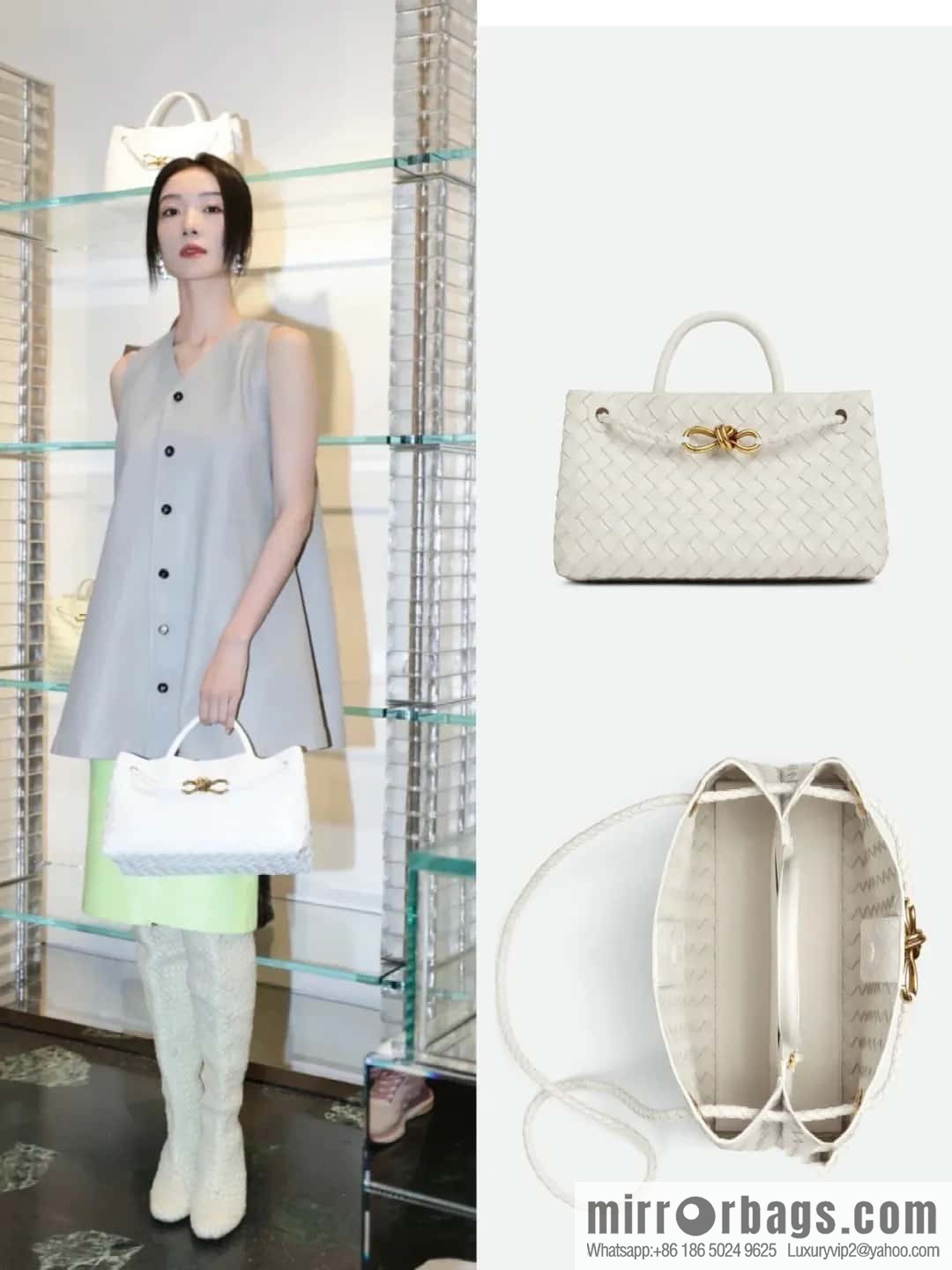 Bottega Veneta new horizontal Andiamond handbag, model number: 754990