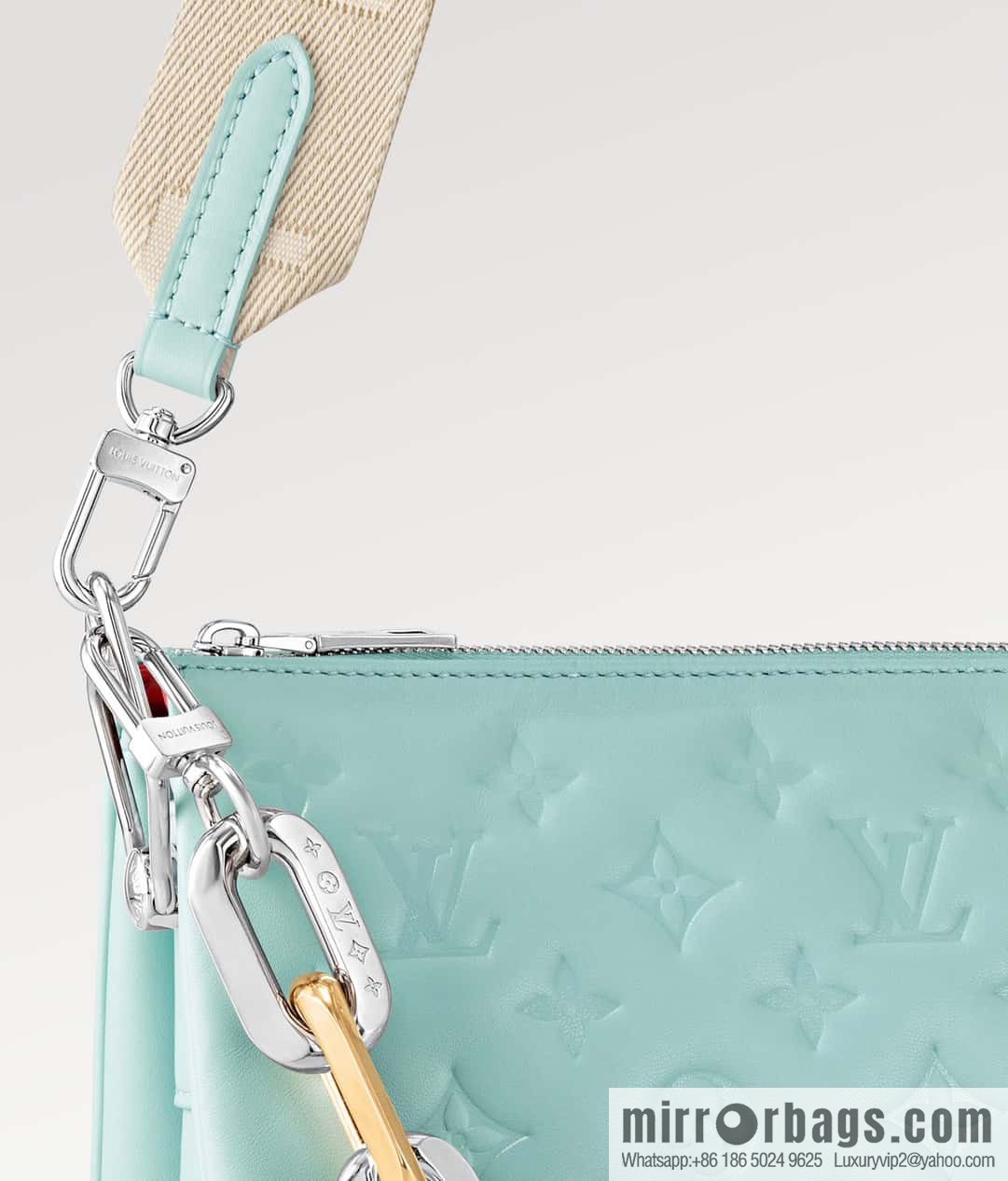 [Boutique‑grade] M22394 blue-green, full leather chain bag series, this Coussin small handbag.