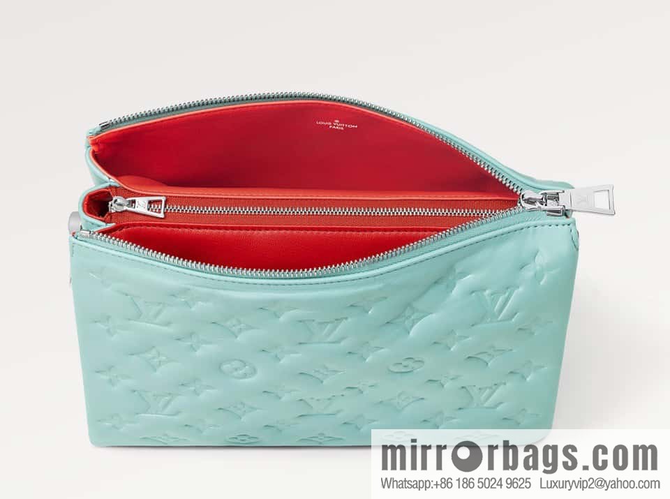 [Boutique‑grade] M22394 blue-green, full leather chain bag series, this Coussin small handbag.