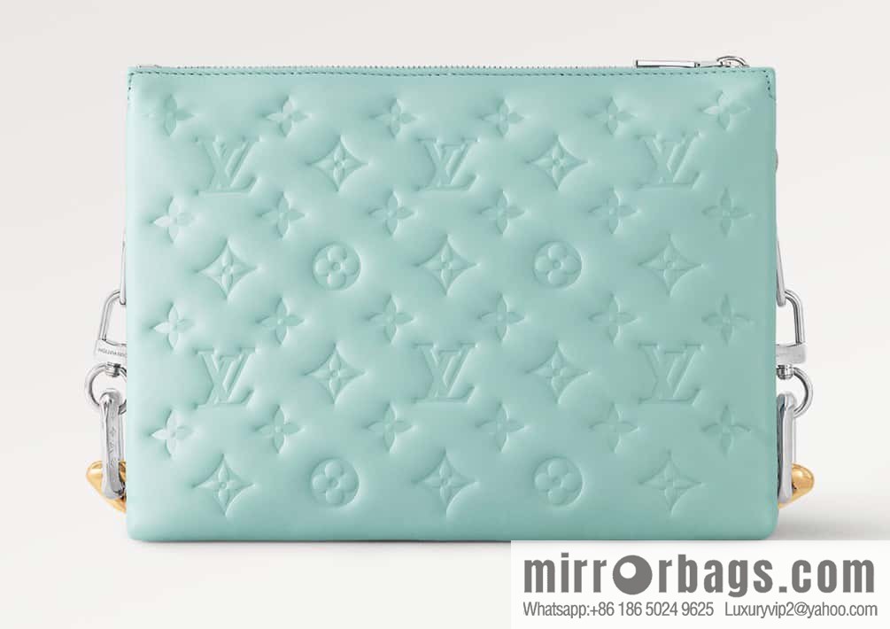 [Boutique‑grade] M22394 blue-green, full leather chain bag series, this Coussin small handbag.