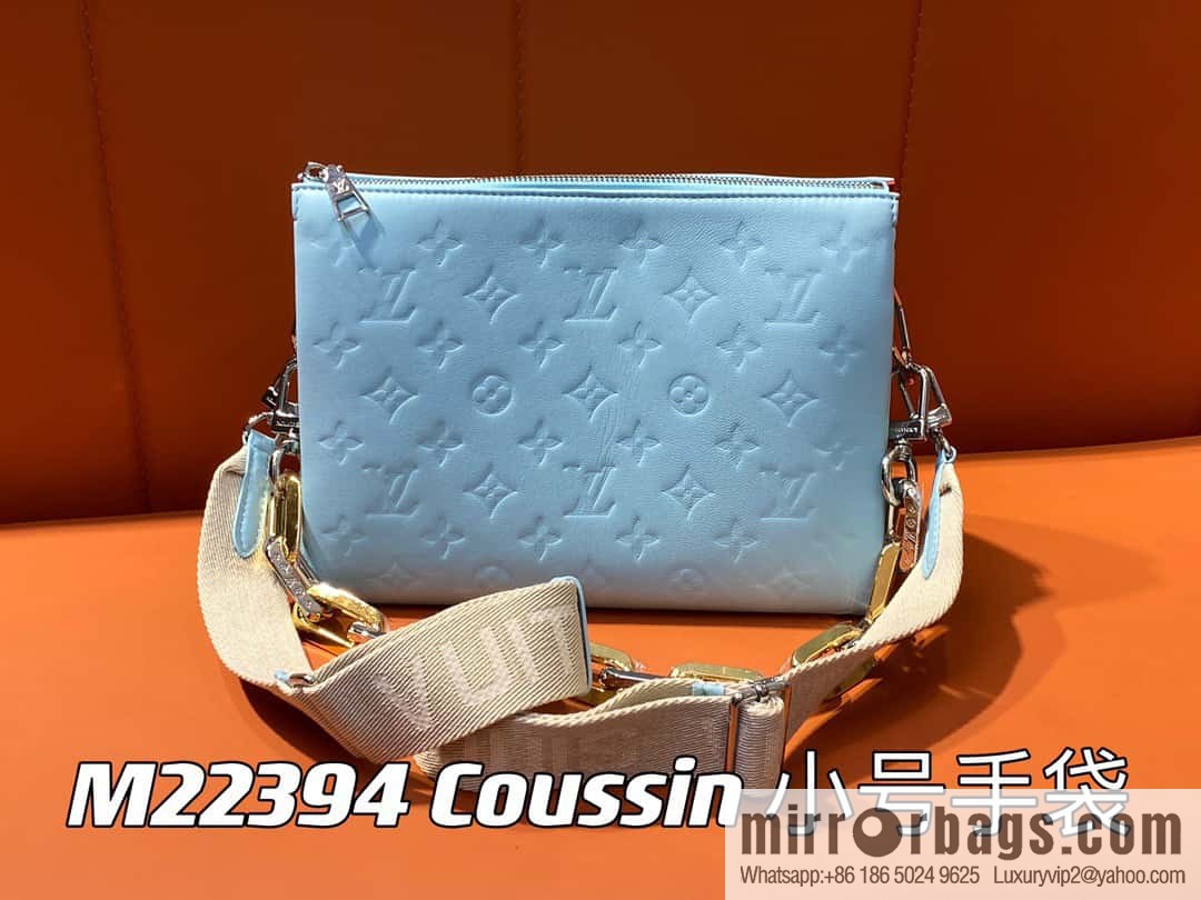 [Boutique‑grade] M22394 blue-green, full leather chain bag series, this Coussin small handbag.