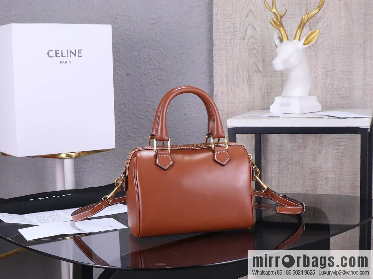 [Premium quality, all-steel hardware γπππππ‘π| small smooth cow leather (fabric) Boston model: 113773