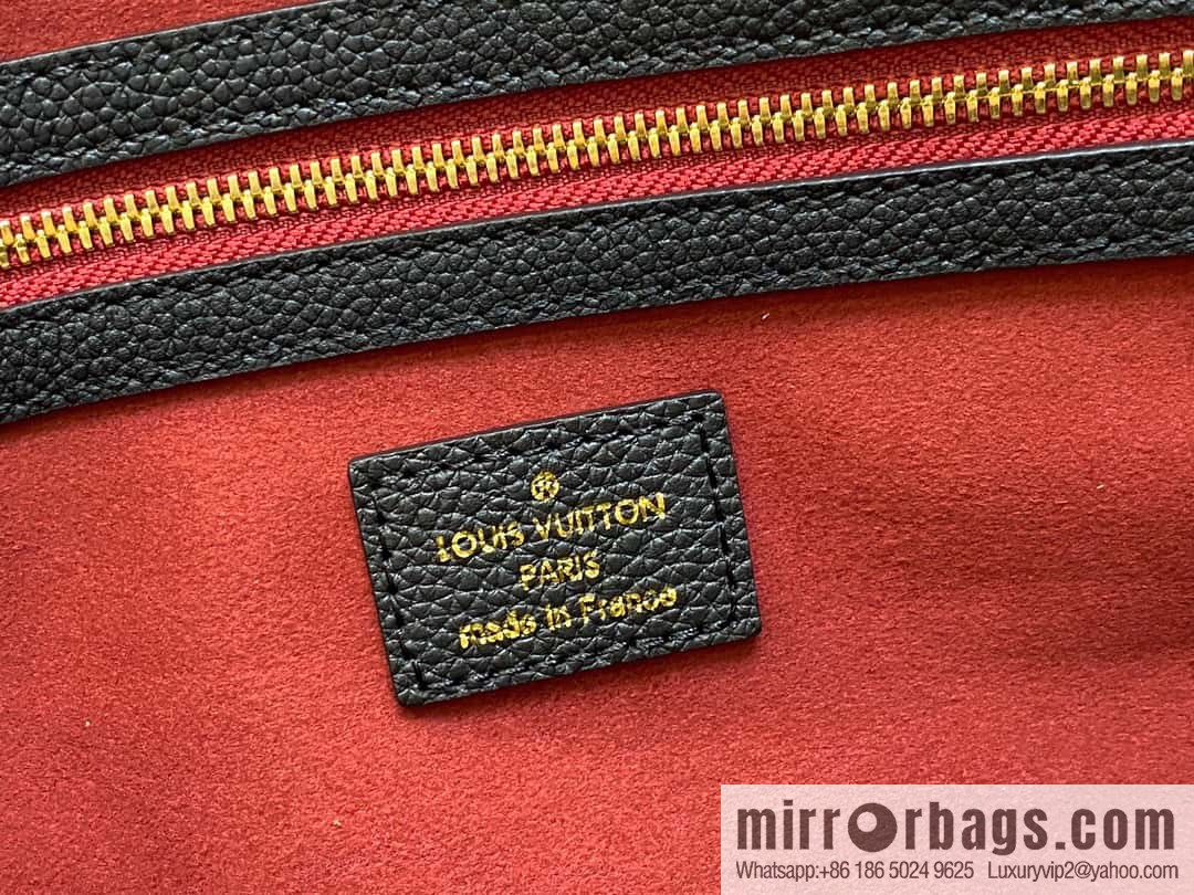 [Premium‑quality] M46670 black full leather embossed silk screen printing travel bag series Keepall Bandoulière 45 travel bag M46670 M46671