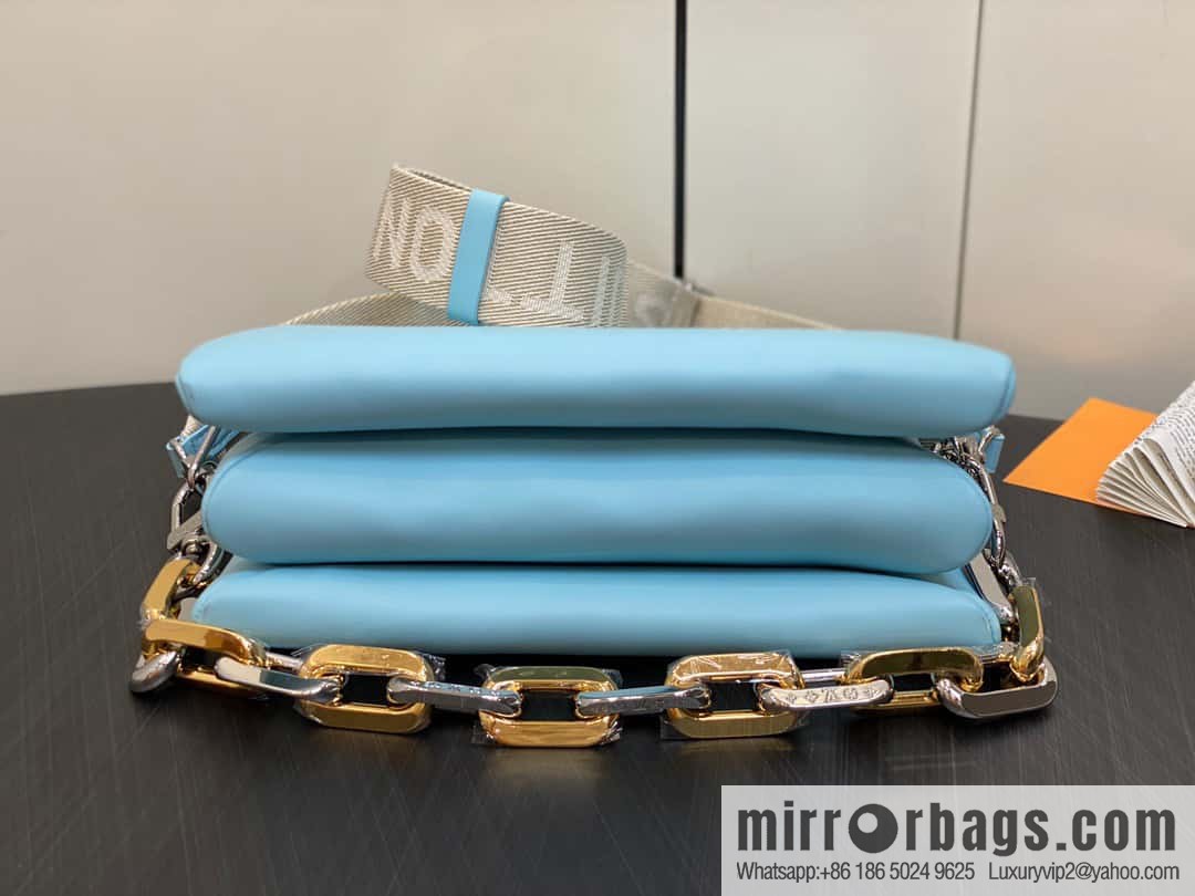 [Boutique‑grade] M22394 blue-green, full leather chain bag series, this Coussin small handbag.