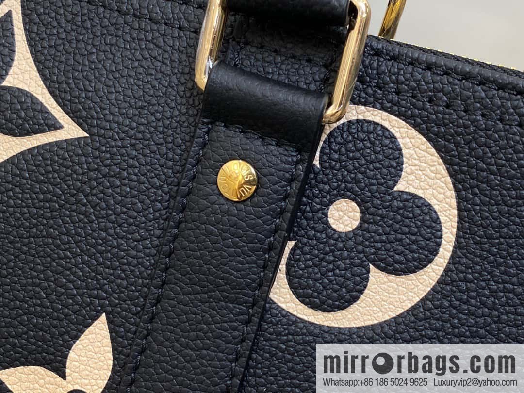 [Premium‑quality] M46670 black full leather embossed silk screen printing travel bag series Keepall Bandoulière 45 travel bag M46670 M46671