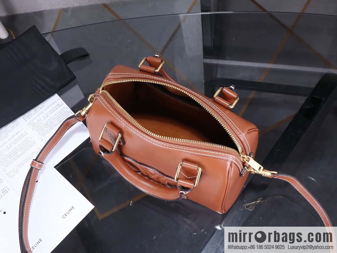 [Premium quality, all-steel hardware γπππππ‘π| small smooth cow leather (fabric) Boston model: 113773