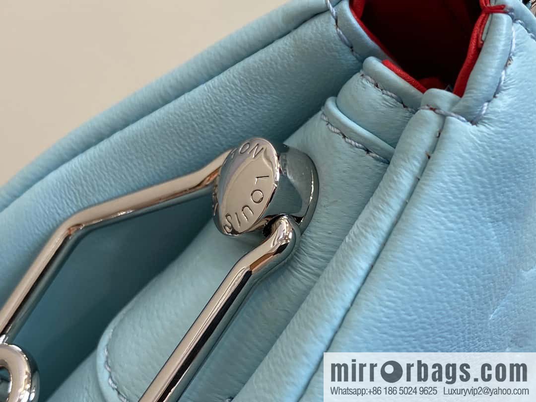[Boutique‑grade] M22394 blue-green, full leather chain bag series, this Coussin small handbag.