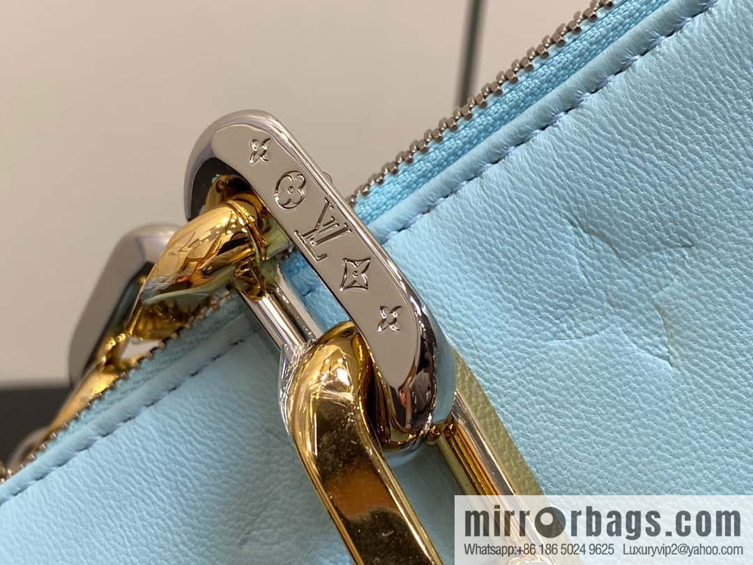 [Boutique‑grade] M22394 blue-green, full leather chain bag series, this Coussin small handbag.