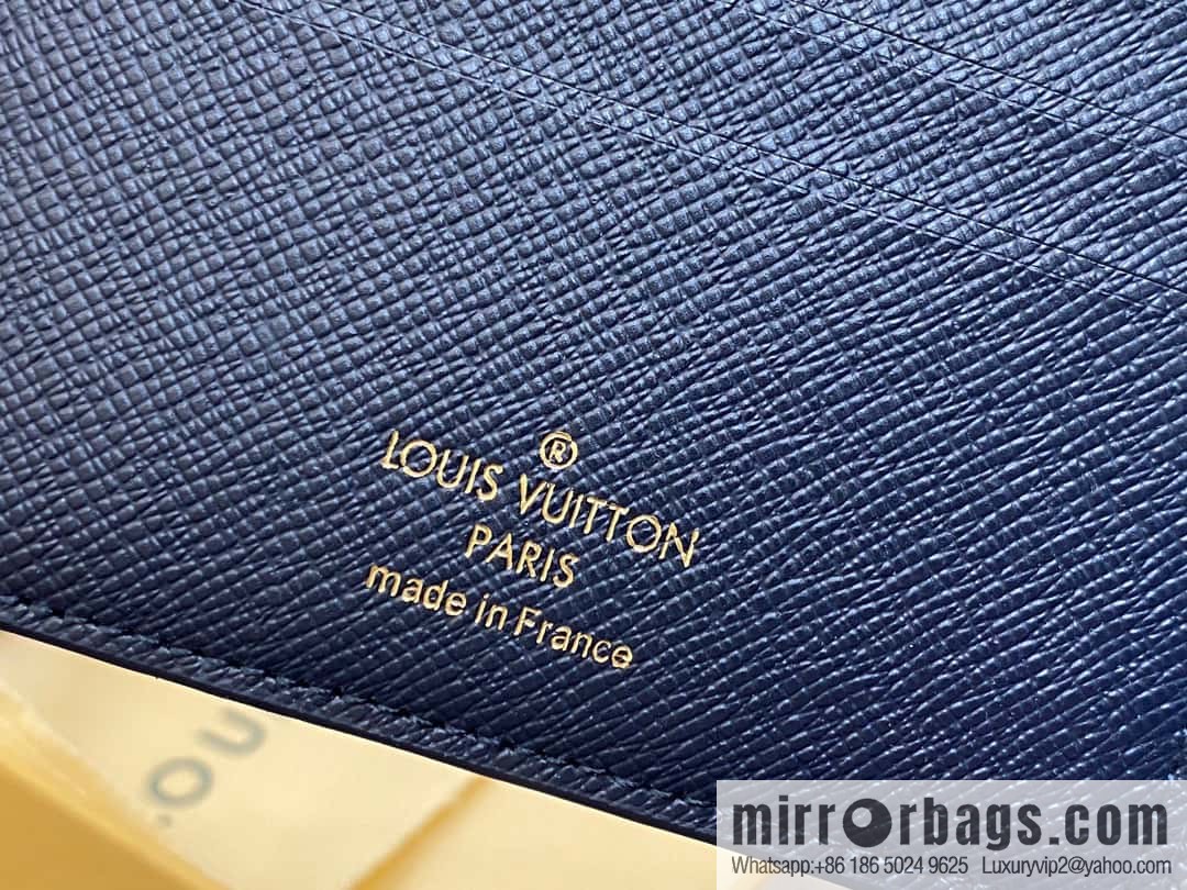 [Premium‑quality] M82827 blue, flame suit wallet series Slender wallet