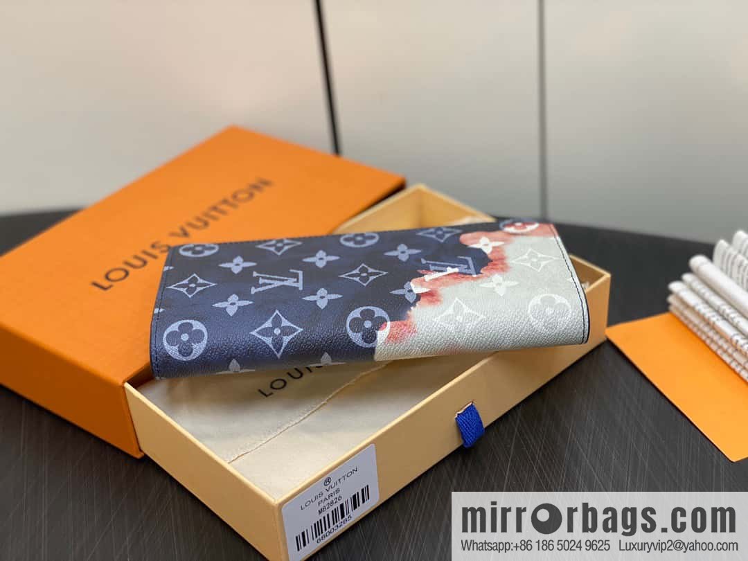 [Boutique‑grade] M82826 blue, flame suit clip, long wallet series brazza suit clip
