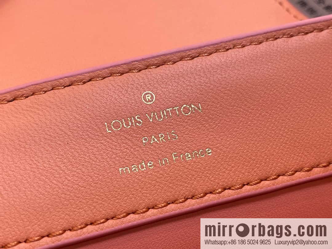 [Boutique‑grade] M48865 orange, crocodile pattern full leather cap that English series Capucines mini handbag