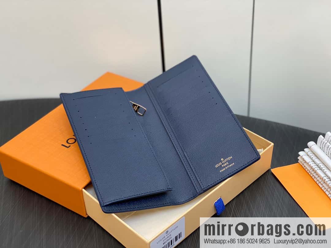 [Boutique‑grade] M82826 blue, flame suit clip, long wallet series brazza suit clip