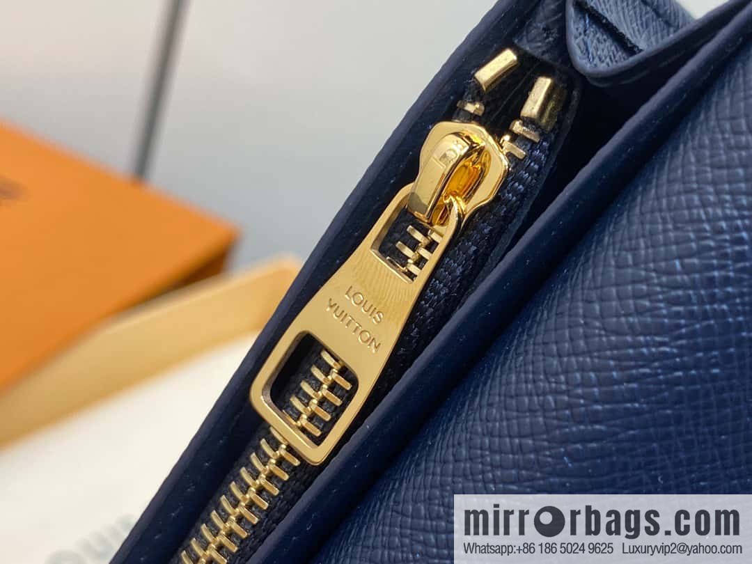 [Boutique‑grade] M82826 blue, flame suit clip, long wallet series brazza suit clip