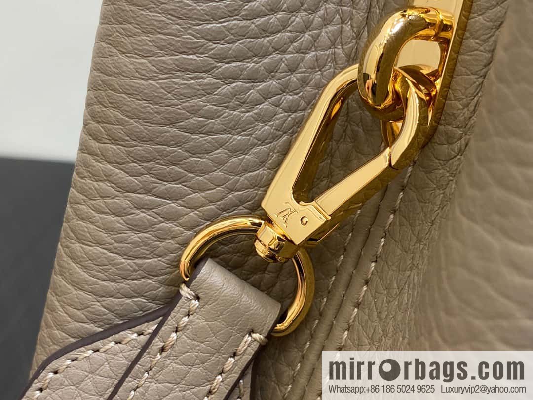 [Boutique‑grade] M24567 khaki flower crown, full leather cap that English series Capucines small handbag