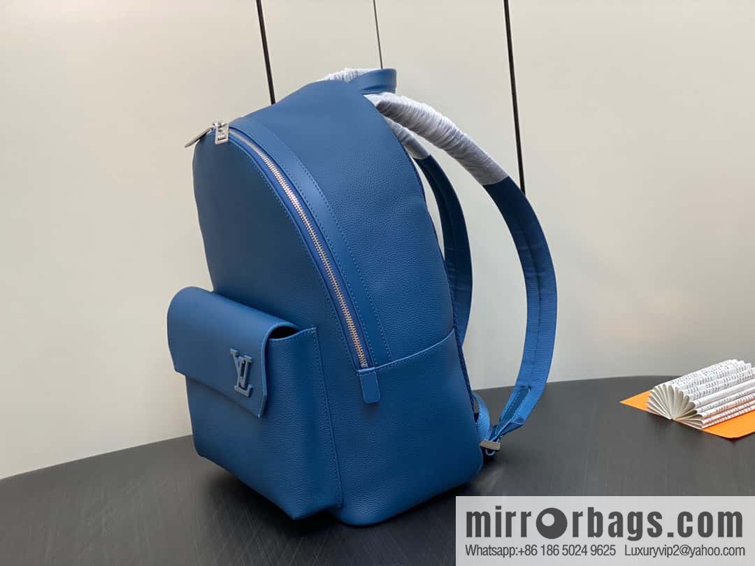 [Premium‑quality] M23735 dark blue, full leather backpack series TAKEOFF backpack LV NEW BACKPACK backpack