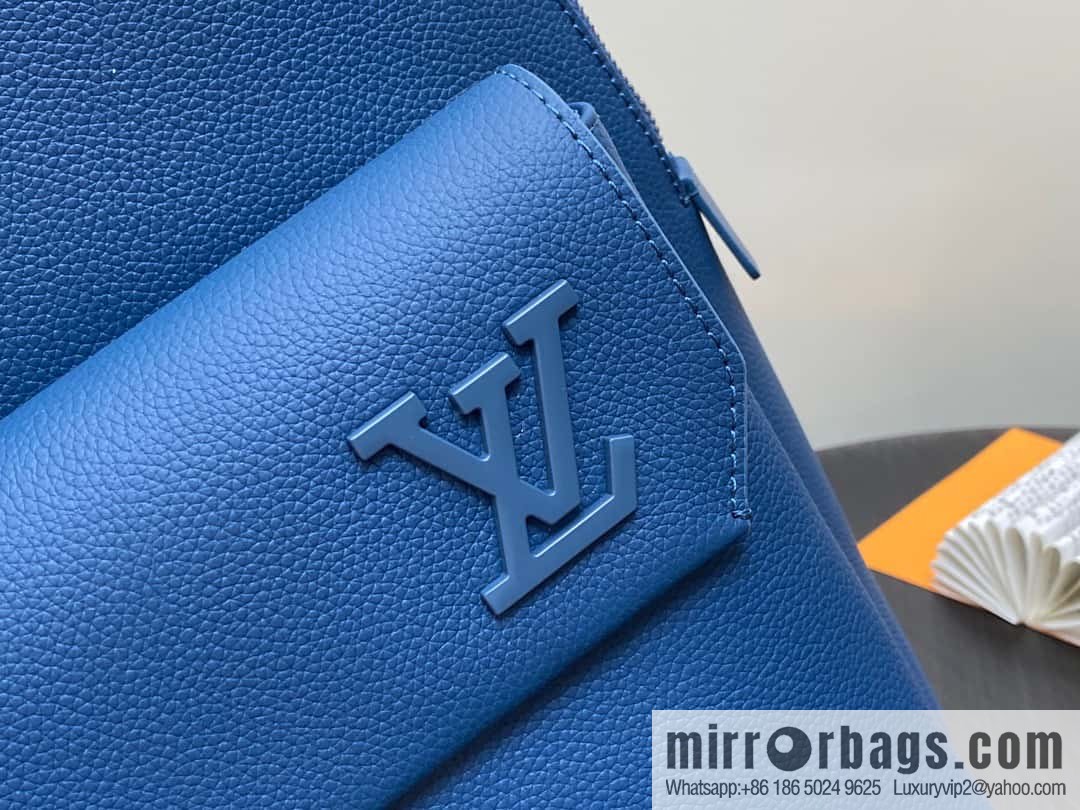 [Premium‑quality] M23735 dark blue, full leather backpack series TAKEOFF backpack LV NEW BACKPACK backpack