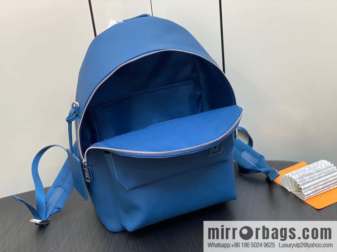 [Premium‑quality] M23735 dark blue, full leather backpack series TAKEOFF backpack LV NEW BACKPACK backpack