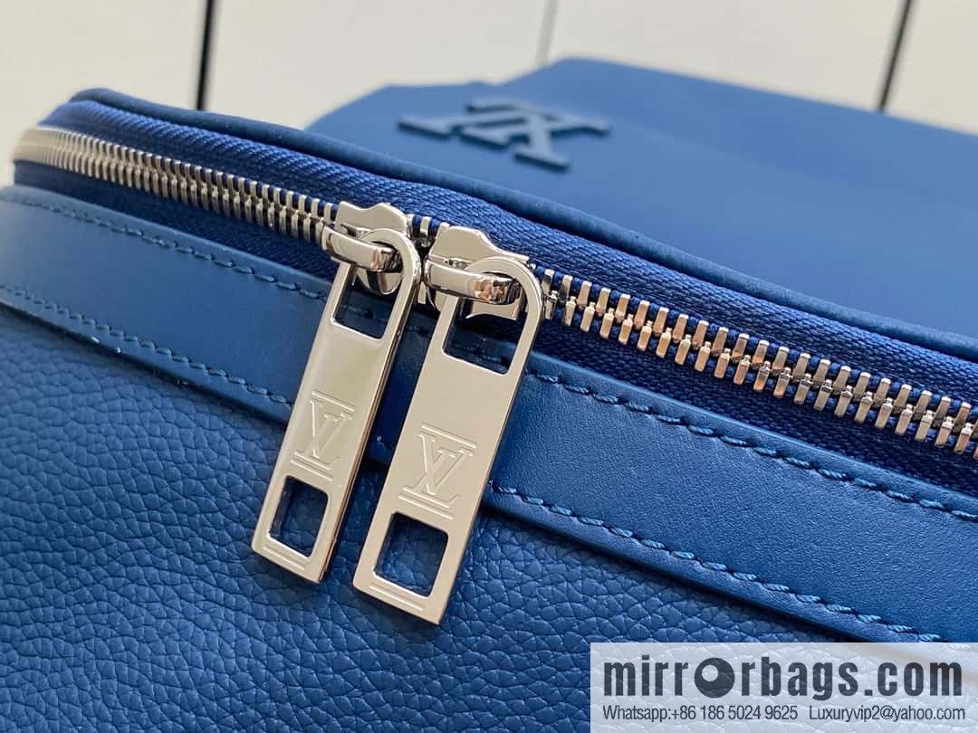 [Premium‑quality] M23735 dark blue, full leather backpack series TAKEOFF backpack LV NEW BACKPACK backpack