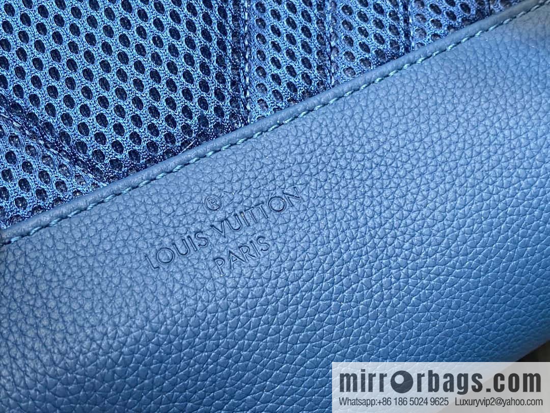 [Premium‑quality] M23735 dark blue, full leather backpack series TAKEOFF backpack LV NEW BACKPACK backpack
