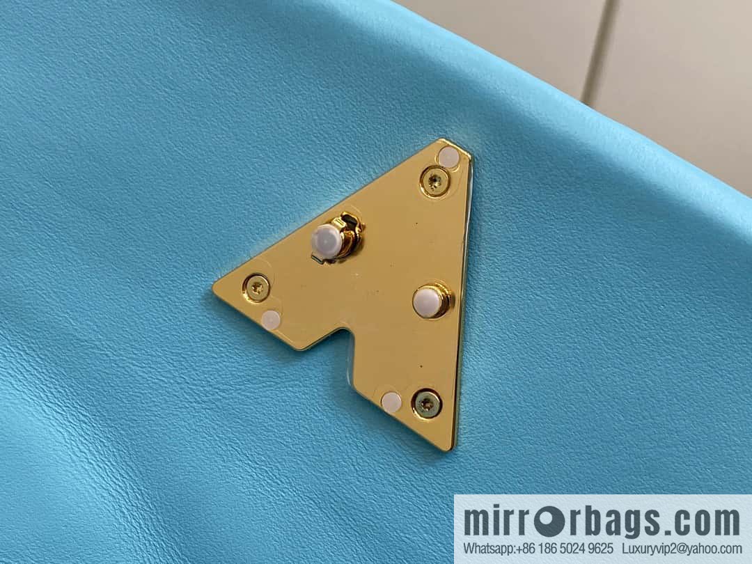 [Boutique‑grade] M22891 water blue, full leather rhombus chain bag series GO-14 Teist medium handbag M22890 GO-14 medium handbag