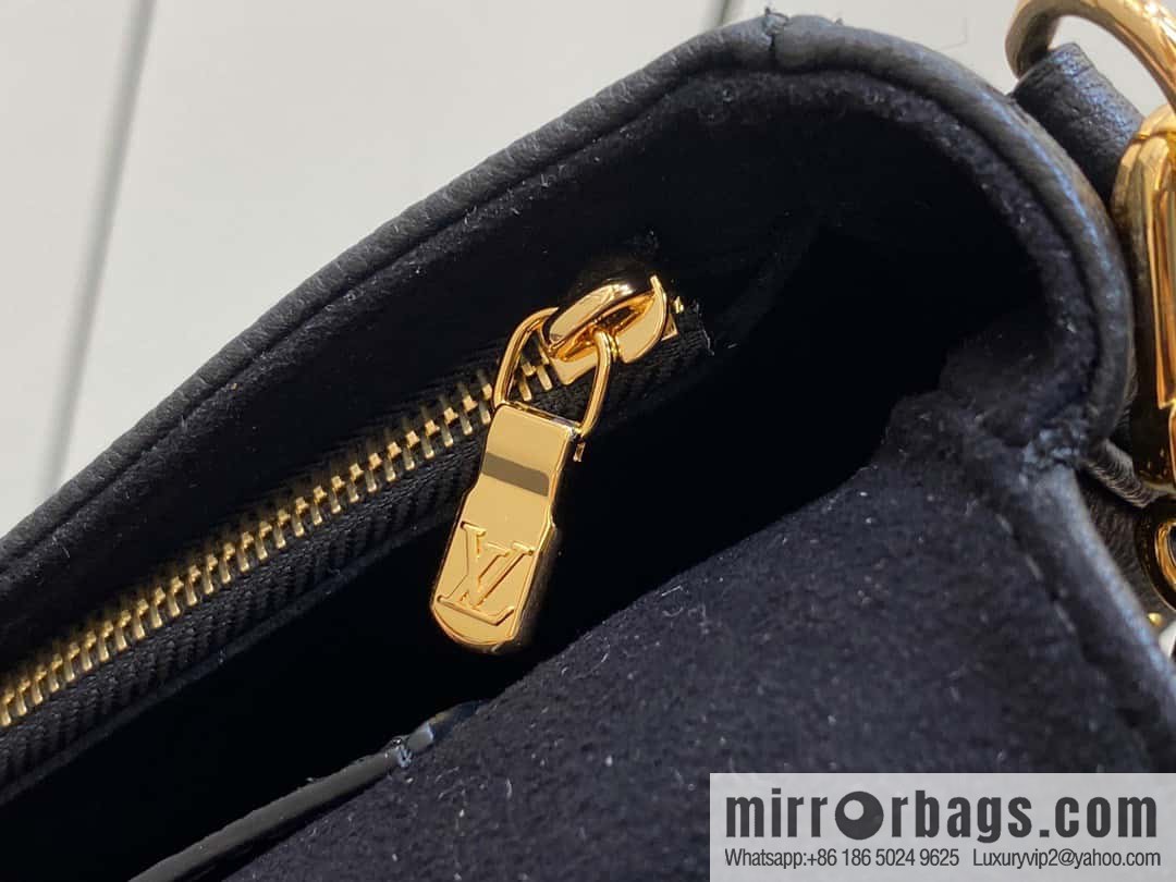 [Premium‑quality] M82653 black full leather willow nail chain bag series Wallet on Chain Ivy handbag