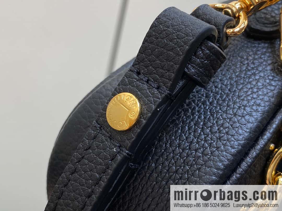 [Premium‑quality] M82653 black full leather willow nail chain bag series Wallet on Chain Ivy handbag