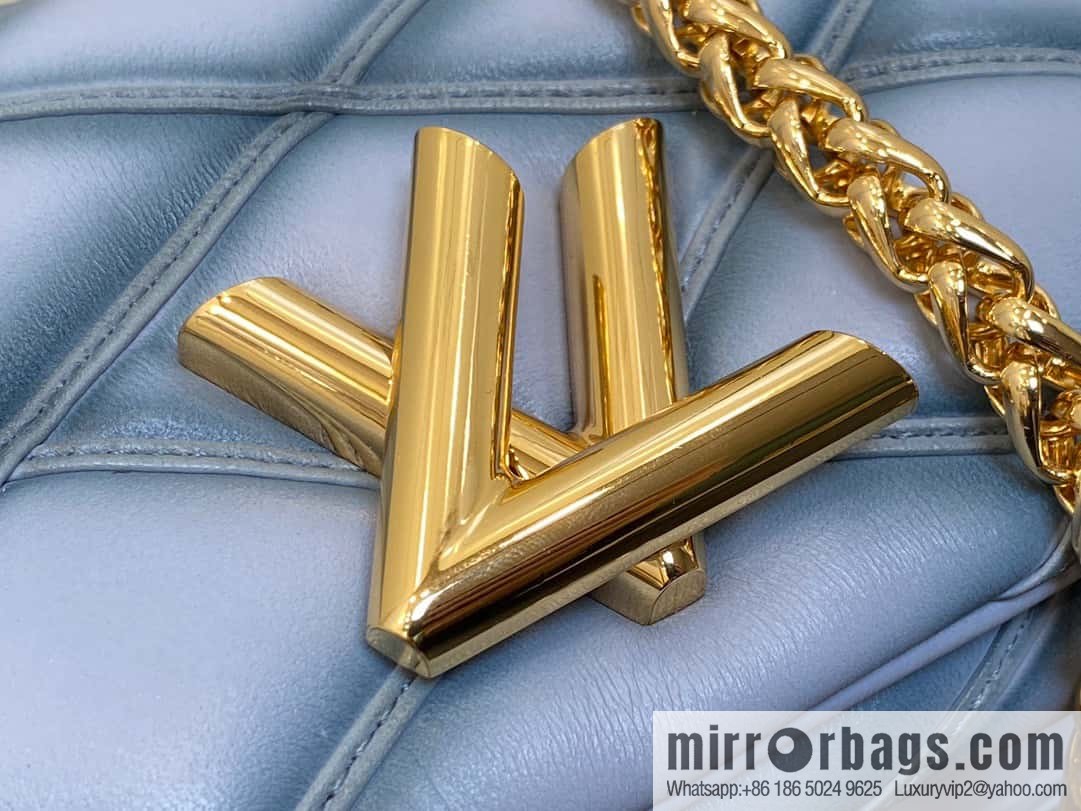 [Boutique‑grade] M23526 haze blue M82752 full leather chain bag series PICO GO-14 handbag Pico GO-14 handbag