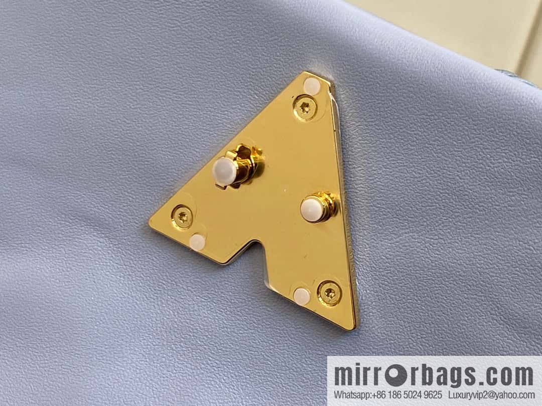 [Boutique‑grade] M23526 haze blue M82752 full leather chain bag series PICO GO-14 handbag Pico GO-14 handbag