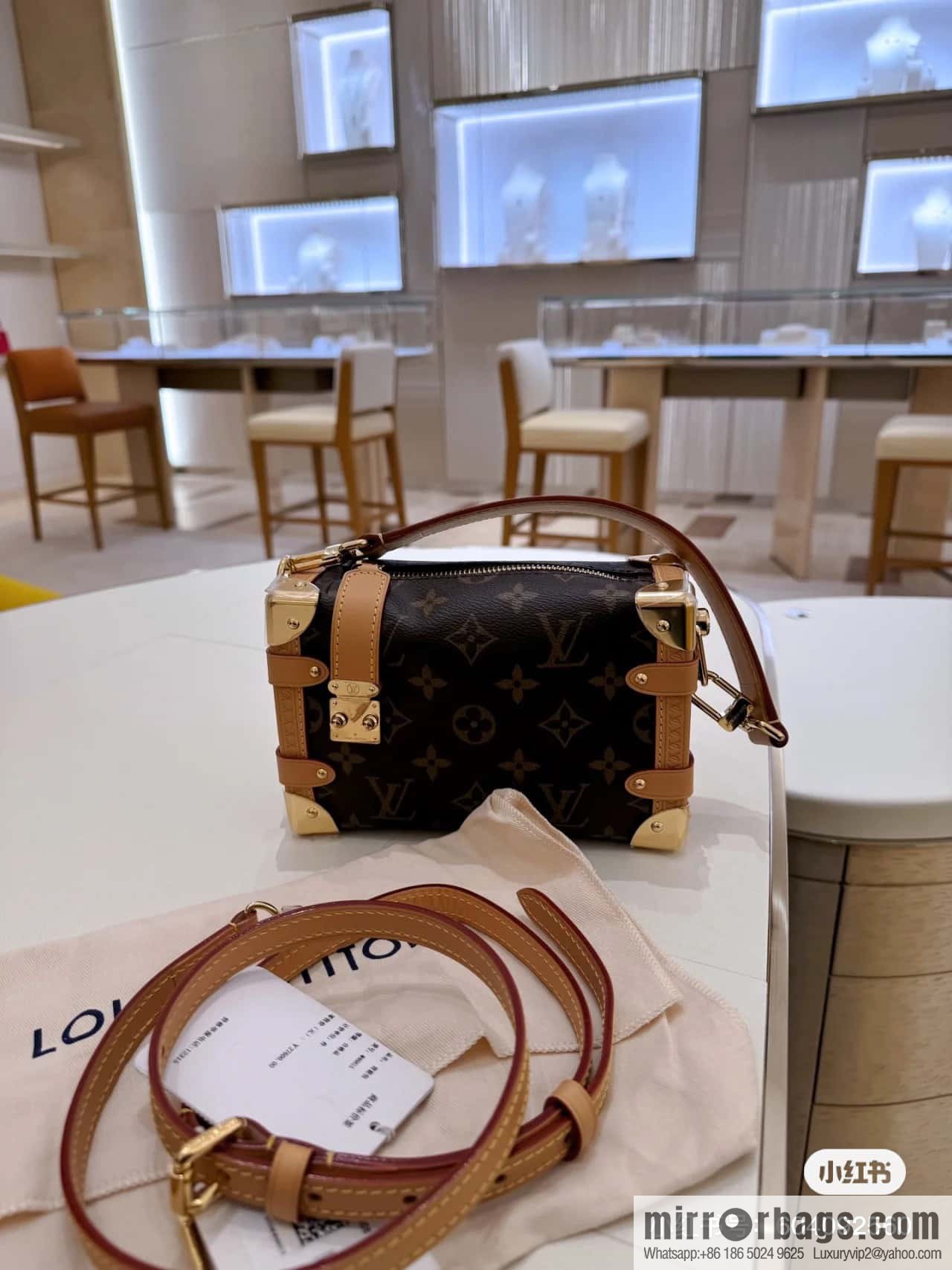 [Boutique‑grade] M46815 monogram mini soft box series side trunk mini handbag M46358 mini monogram