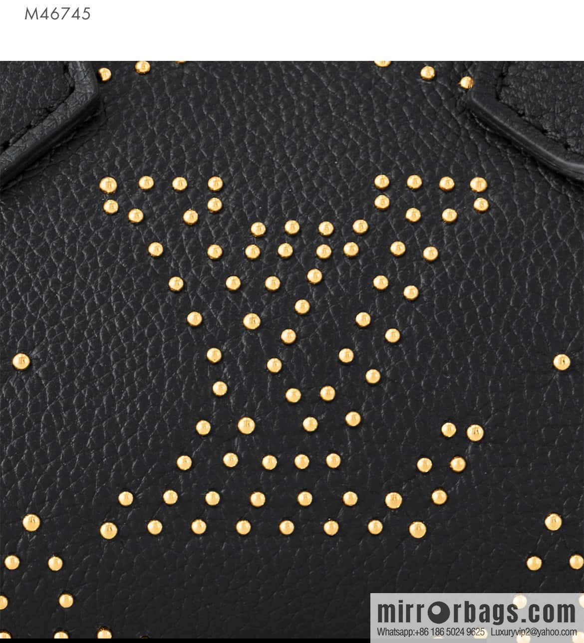 [Premium‑quality] M46745 black full leather willow nail pillow bag speedy series Nano Speedy handbag