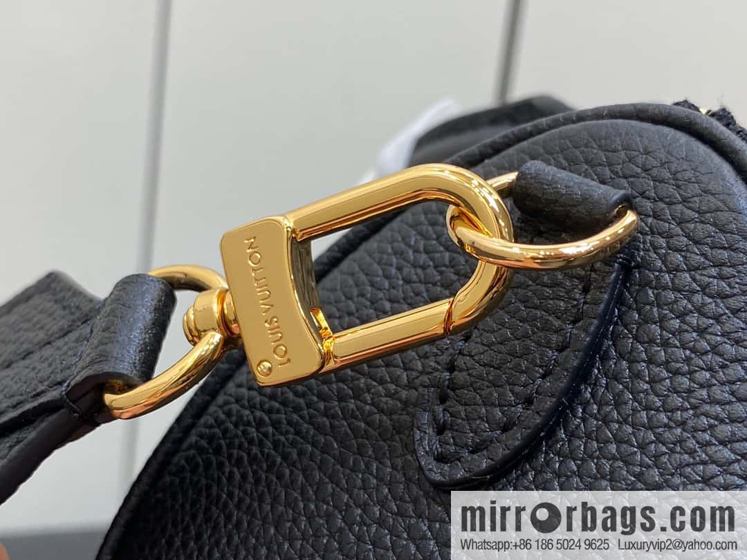 [Premium‑quality] M46745 black full leather willow nail pillow bag speedy series Nano Speedy handbag