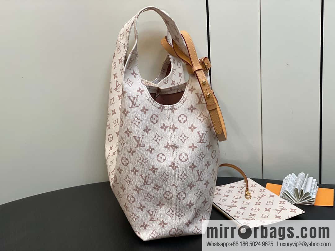 [Boutique‑grade] M24409 white flower shopping bag series ATLANTIS vegetable basket large handbag M46821 24409 white flower