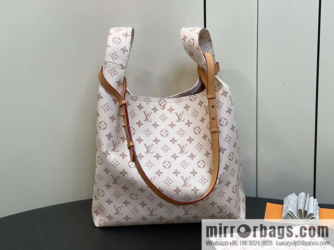 [Boutique‑grade] M24409 white flower shopping bag series ATLANTIS vegetable basket large handbag M46821 24409 white flower