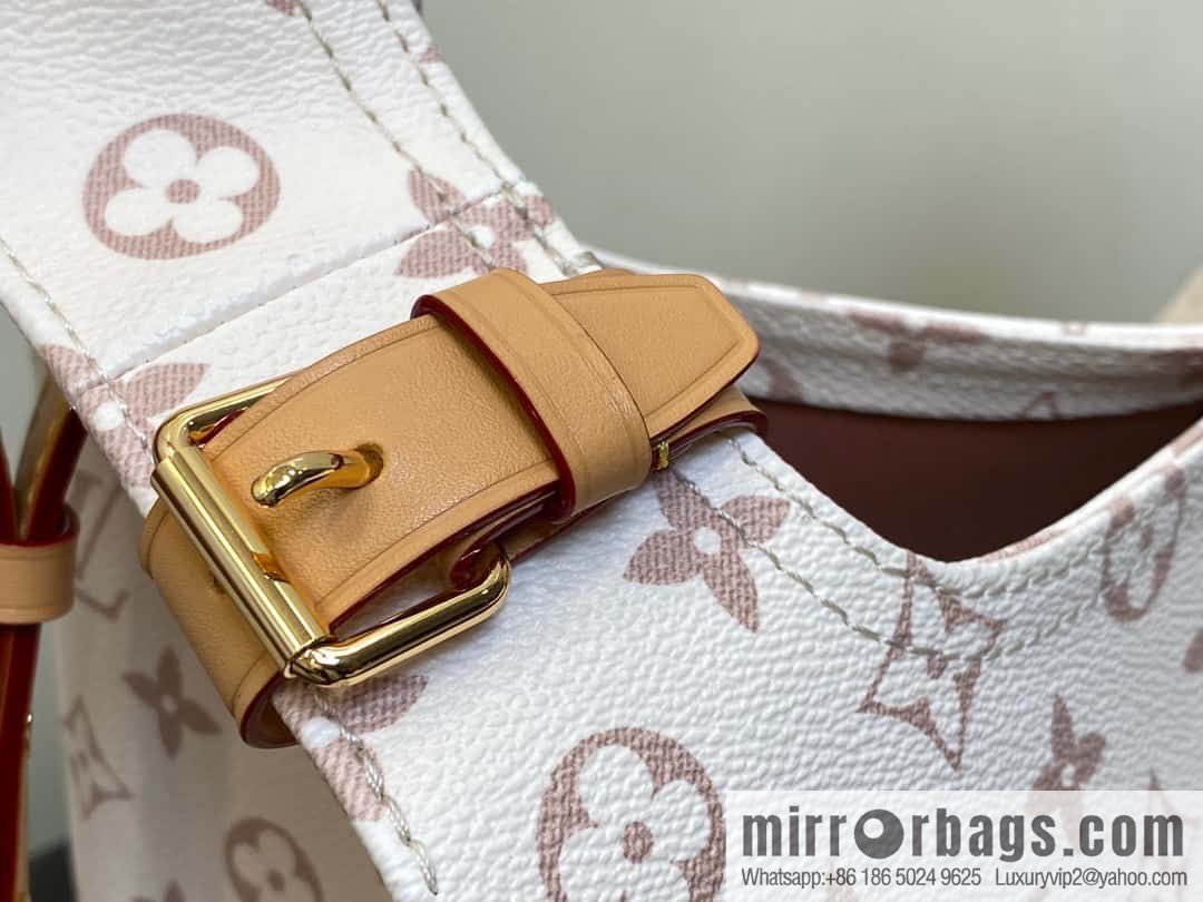 [Boutique‑grade] M24409 white flower shopping bag series ATLANTIS vegetable basket large handbag M46821 24409 white flower