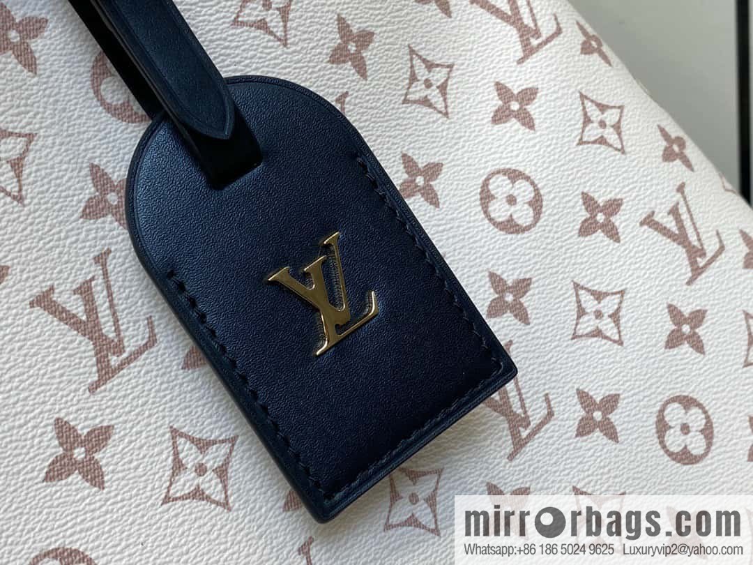 [Boutique‑grade] M24409 white flower shopping bag series ATLANTIS vegetable basket large handbag M46821 24409 white flower
