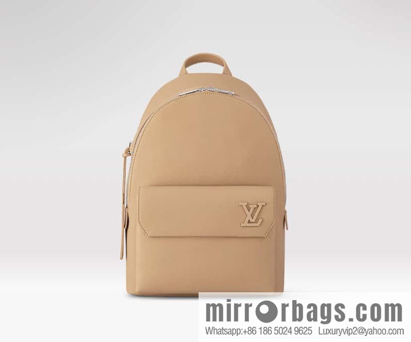 [Premium‑quality] M23708 apricot, full leather backpack series TAKEOFF backpack LV NEW BACKPACK backpack