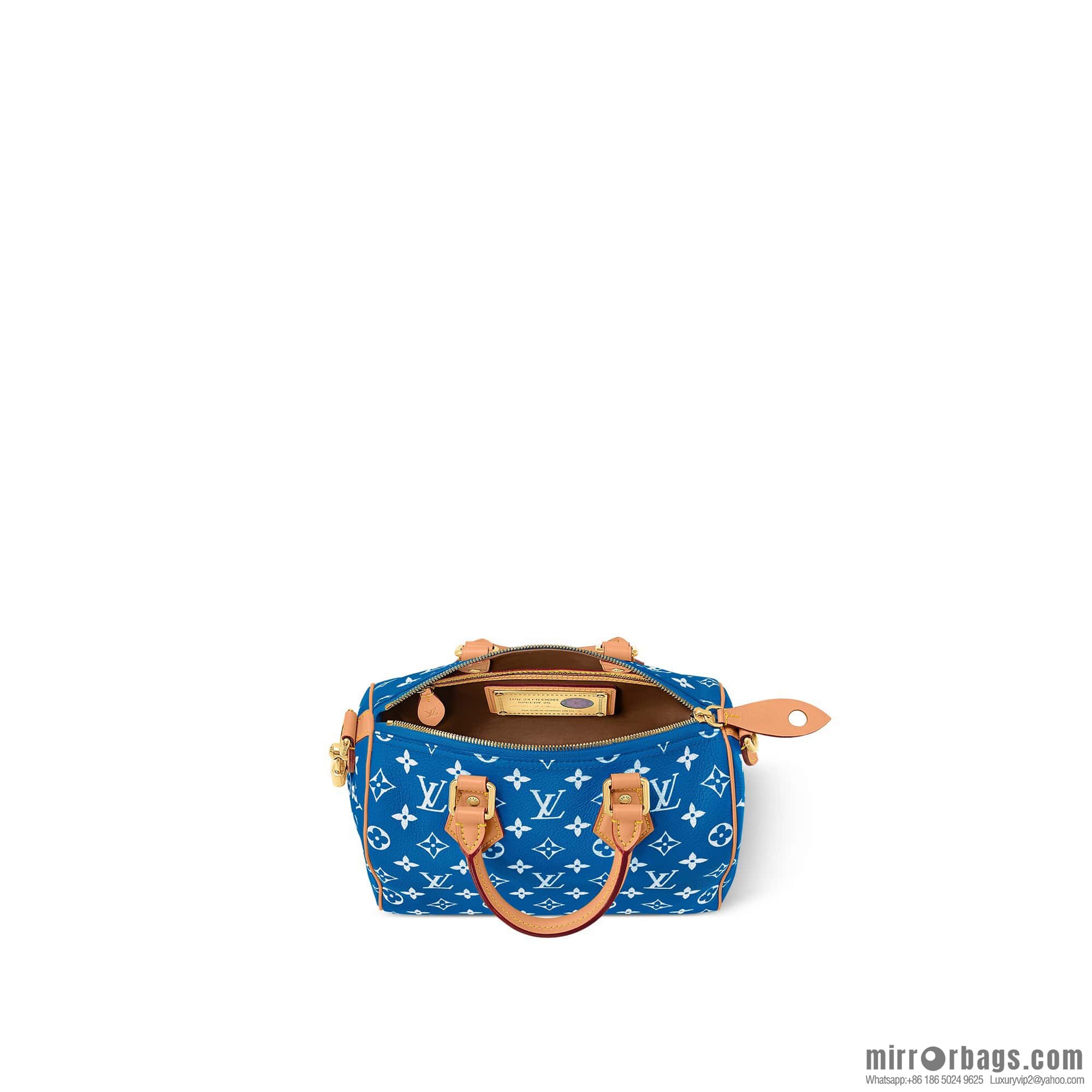 [Boutique‑grade] M24424 blue SPEEDY P9 BANDOULIZRE25 handbag