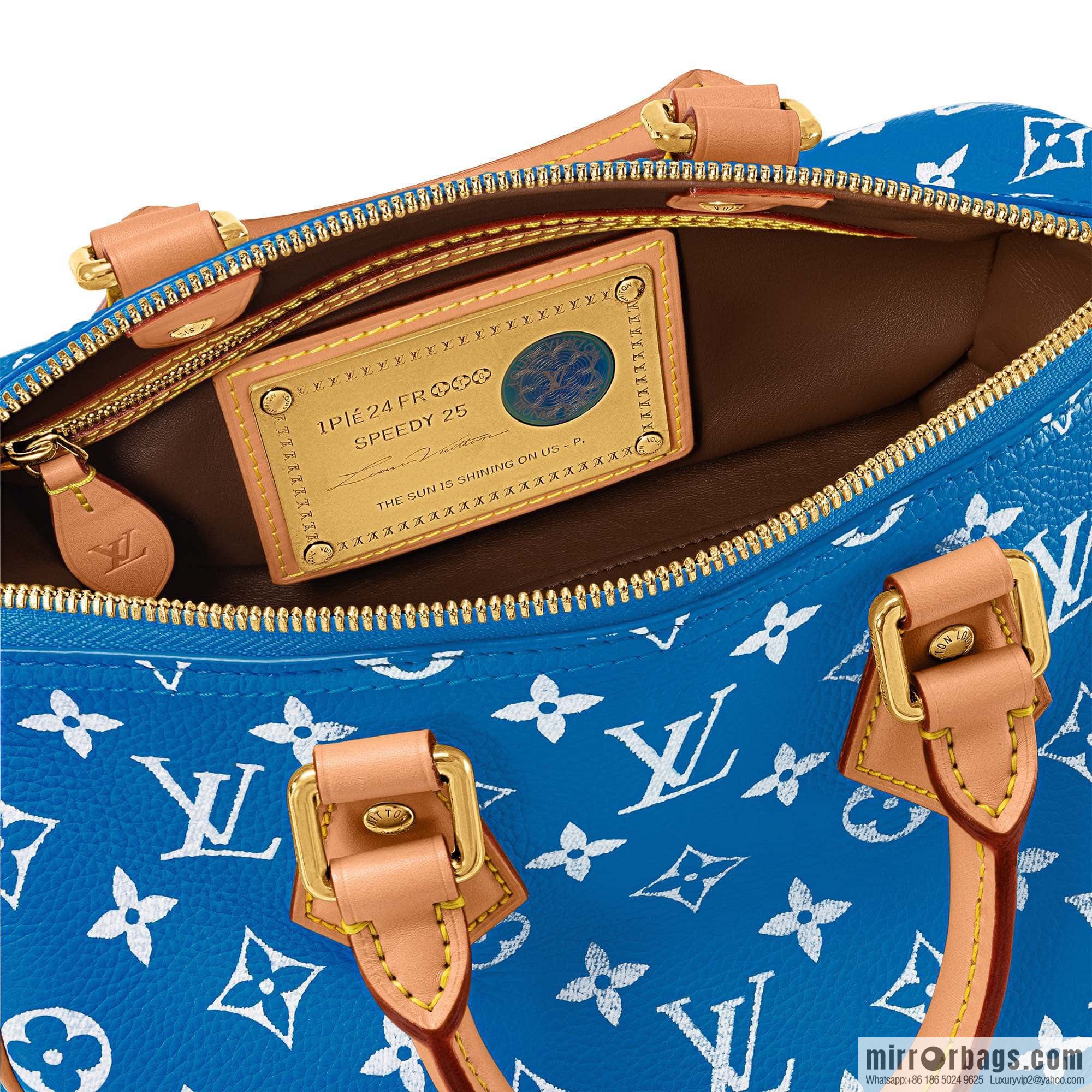 [Boutique‑grade] M24424 blue SPEEDY P9 BANDOULIZRE25 handbag
