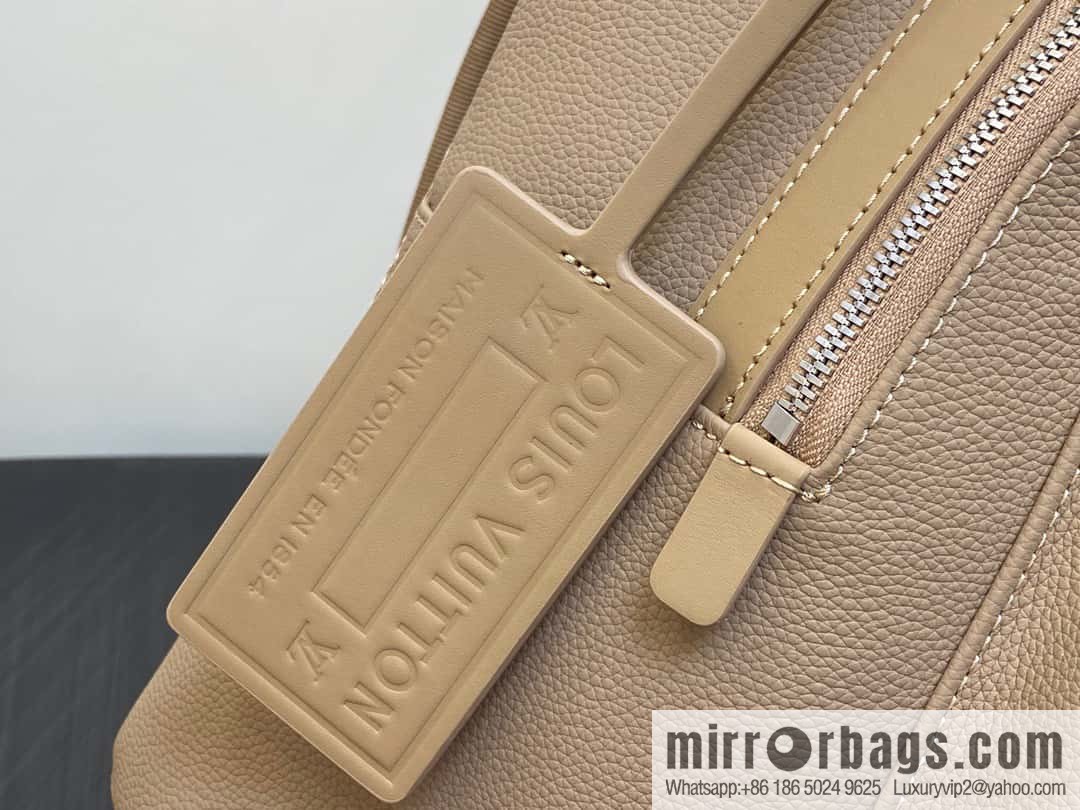[Premium‑quality] M23708 apricot, full leather backpack series TAKEOFF backpack LV NEW BACKPACK backpack