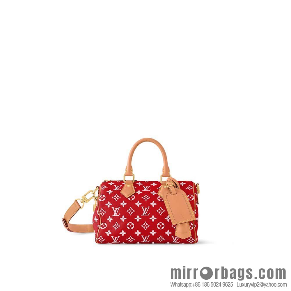 [Boutique‑grade] M24425 red SPEEDY P9 BANDOULIZRE25 handbag
