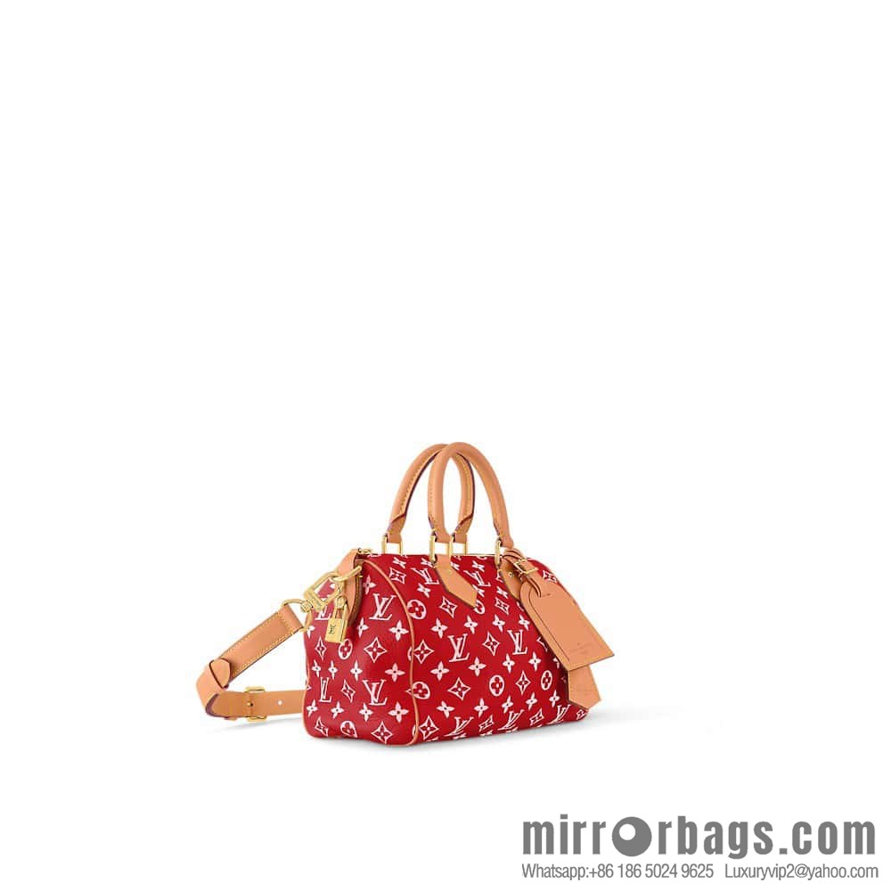 [Boutique‑grade] M24425 red SPEEDY P9 BANDOULIZRE25 handbag