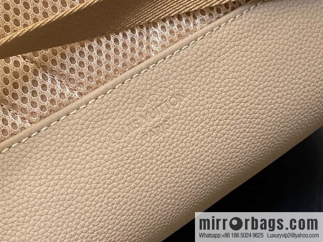 [Premium‑quality] M23708 apricot, full leather backpack series TAKEOFF backpack LV NEW BACKPACK backpack