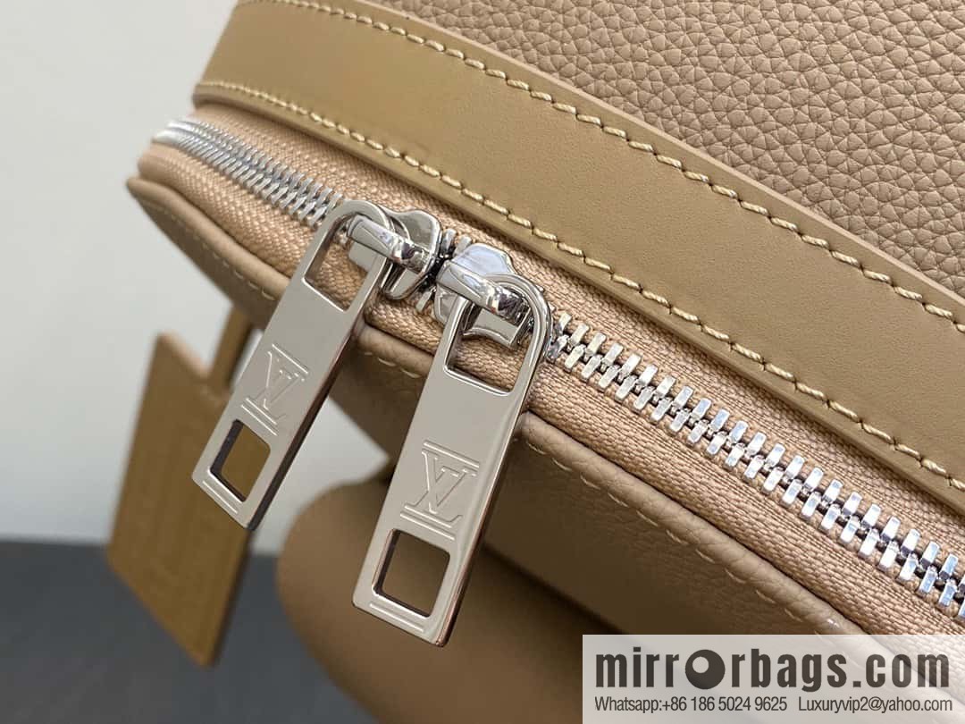 [Premium‑quality] M23708 apricot, full leather backpack series TAKEOFF backpack LV NEW BACKPACK backpack