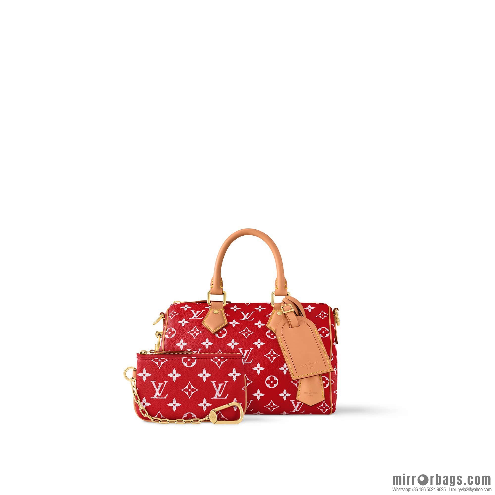 [Boutique‑grade] M24425 red SPEEDY P9 BANDOULIZRE25 handbag